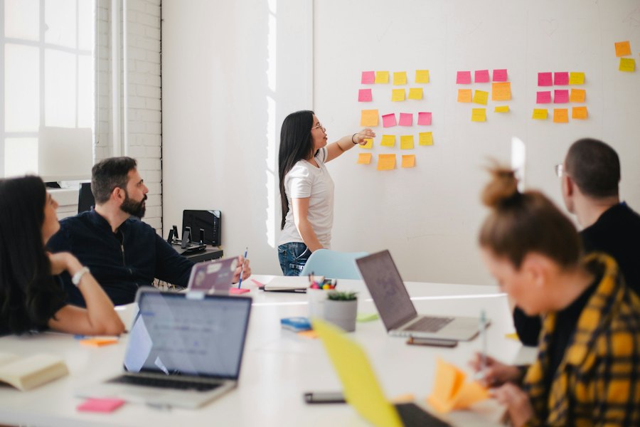 Team in a meeting